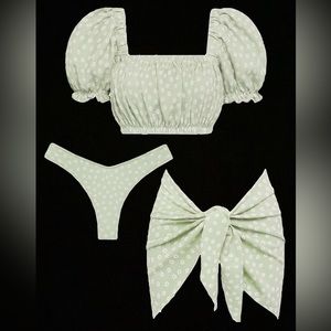 Jade Floral Montce Swim set NWOT